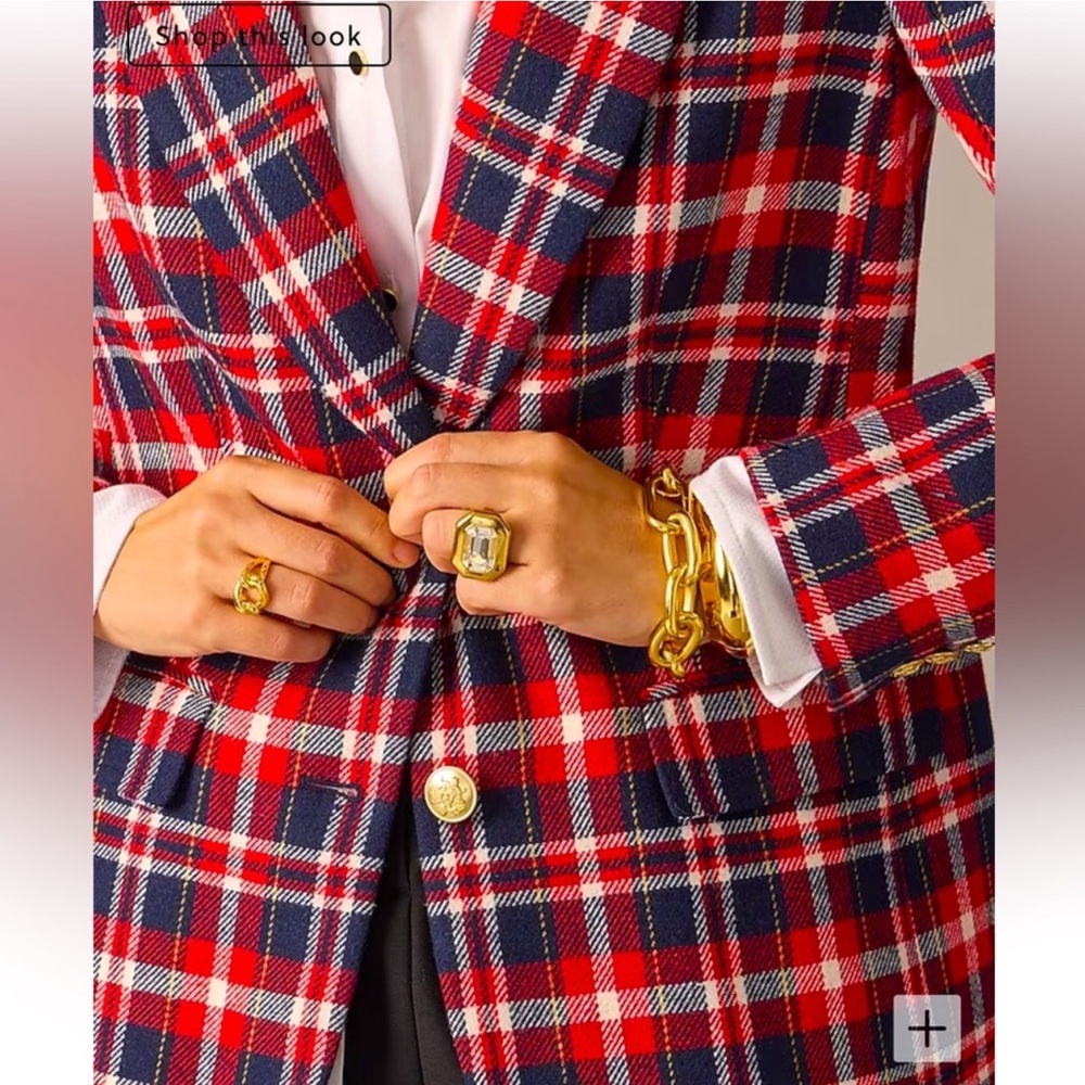 J Crew A-line Mini Skirt in Red Blue Tartan
